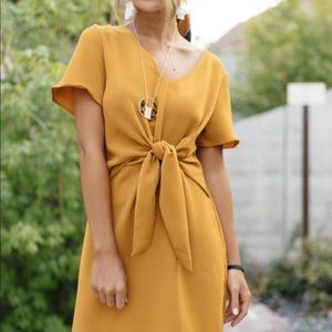 Mustard yellow dress